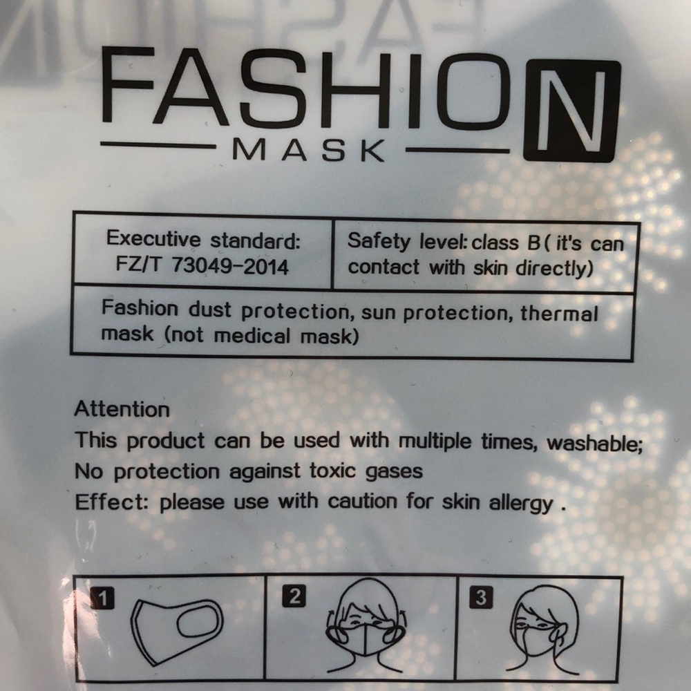 NIB Flower Crystal Rhinestone Reusable Face Mask - Picture 4 of 4